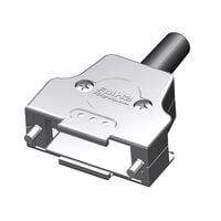 15 Position Two Piece Backshell Connector Silver 180° Shielded