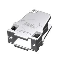 9 Position Two Piece Backshell Connector Silver 45° Shielded