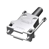 15 Position Two Piece Backshell Connector Silver 180° Shielded