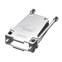 15 Position Two Piece Backshell Connector Silver 180° Shielded