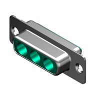 Receptacle for Female Contacts Housing D-Sub, Combo Connector 3 (Coax or Power) Position