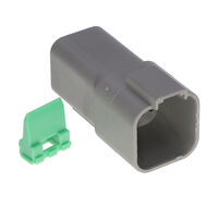 6 Rectangular Connectors - Housings Receptacle Gray