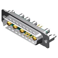9 (5 + 4 Coax or Power) Position D-Sub, Combo Plug, Male Pins Connector