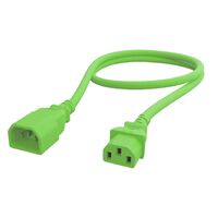 4,00' (1,22m) Voedingskabel Groen IEC 320-C14 naar IEC 320-C13 SJT