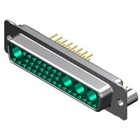 36 (32 + 4 Coax or Power) Position D-Sub, Combo Receptacle, Female Sockets Connector