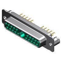 21 (20 + 1 Coax or Power) Position D-Sub, Combo Receptacle, Female Sockets Connector