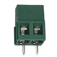 2 Bloques de terminales - Cable a placa Horizontal con placa 0.200" (5.08mm) Orificio pasante