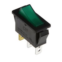 Rocker Switch SPST 20A (AC) 125 V Panel Mount, Snap-In