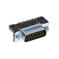 15 Position D-Sub Plug, Male Pins Connector