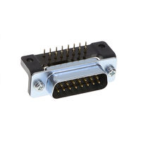 15 Position D-Sub Plug, Male Pins Connector