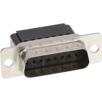 Plug for Male Contacts Housing D-Sub, High Density Connector 15 Position