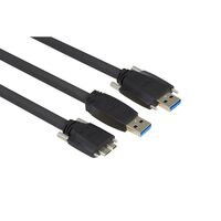 USB 5Gbps (USB 3.0, USB 3.x Gen 1. Superspeed) Kabel A-hann til Micro B-hann 32,81' (10,0m) Skjermet