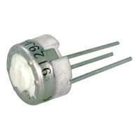 500 Ohms 0.5W, 1/2W PC Pins Through Hole Trimmer Potentiometer Cermet 1.0 Turn Top Adjustment