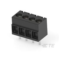 4 Position Wire to Board Terminal Block Horizontal with Board 0.138" (3.50mm) Through Hole