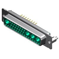 36 (32 + 4 Coax or Power) Position D-Sub, Combo Receptacle, Female Sockets Connector