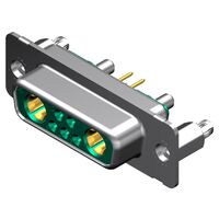 7 (5 + 2 Coax or Power) Position D-Sub, Combo Receptacle, Female Sockets Connector