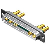 21 (17 + 4 Coax or Power) Position D-Sub, Combo Plug, Male Pins Connector