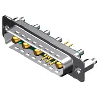 9 (5 + 4 Coax or Power) Position D-Sub, Combo Plug, Male Pins Connector