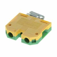 Terminal Block Connector 2 Position Ground, Earth Green, Yellow 8-20 AWG