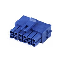 12 Rectangular Connectors - Housings Receptacle Blue 0.118" (3.00mm)