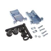 9 Position Two Piece Backshell Connector Silver 180° Shielded