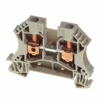Terminal Block Connector 2 Position Feed Through Beige 8-26 AWG