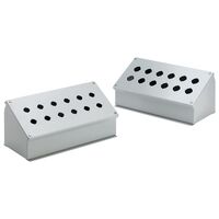 接线盒 金属 - 钢 灰色 有孔，斜顶 8.500" 长 x 9.000" 宽（215.90mm x 228.60mm） X 11.250"（285.75mm）