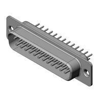 25 Position D-Sub Plug, Male Pins Connector