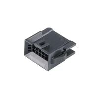6 Rectangular Connectors - Housings Plug Black 0.098" (2.50mm)