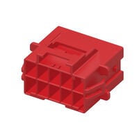 10 Rectangular Connectors - Housings Receptacle Red 0.236" (6.00mm)