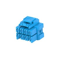 8 Rectangular Connectors - Housings Plug Blue 0.236" (6.00mm)