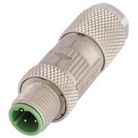 4 Position Circular Connector Receptacle, Male Pins IDC