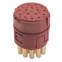 16 Position Circular Connector Insert, Female Sockets Solder