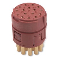 16 Position Circular Connector Insert, Female Sockets Solder
