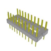20 Position DIP, DIL - Header Connector Male Pin Gold