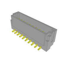 連接器排針座 表面黏著式 10 位置 0.039" (1.00mm)