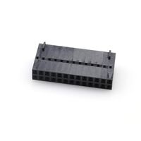 26 矩形連接器 - 外罩 插孔 黑色 0.100" (2.54mm)