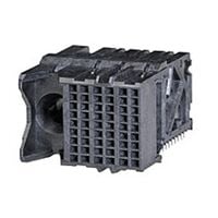 54 Connector Receptacle, Female Sockets Board Edge, Through Hole, Right Angle Black Impact, Guide Left