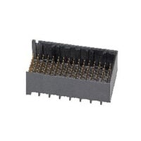 144 Connector Header, Male Pins Through Hole Black Impact