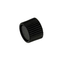 Knurled, Straight Knob 0.273" (6.93mm) Shaft with No Indicator Plastic Black