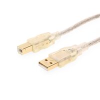 USB 2.0 Cable A Male to B Male 1.00' (304.8mm) Shielded