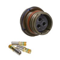 3 Position Circular Connector Receptacle, Female Sockets Crimp