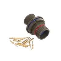 13 Position Circular Connector Receptacle, Male Pins Crimp