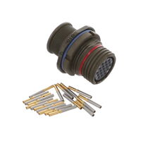 19 Position Circular Connector Receptacle, Female Sockets Crimp