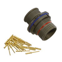 26 Position Circular Connector Receptacle, Male Pins Crimp