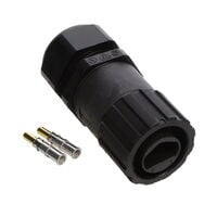 2 (Power) Position Circular Connector Plug, Male Pins Crimp