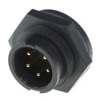 5 Conector circular con posiciones Receptáculo, clavijas macho Taza de soldadura