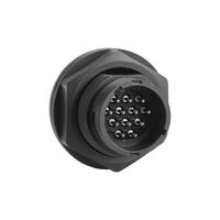 12 Positionen, Rundsteckverbinder Buchsengehäuse Frei hängend; Panelmontage