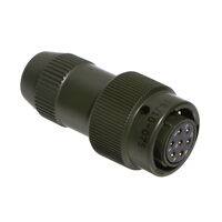 7 Position Circular Connector Plug, Female Sockets Solder Cup