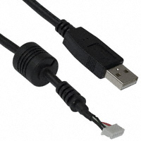 Cable Assembly Rectangular 05 pos Plug to USB A Male Plug 8.00' (2.44m)